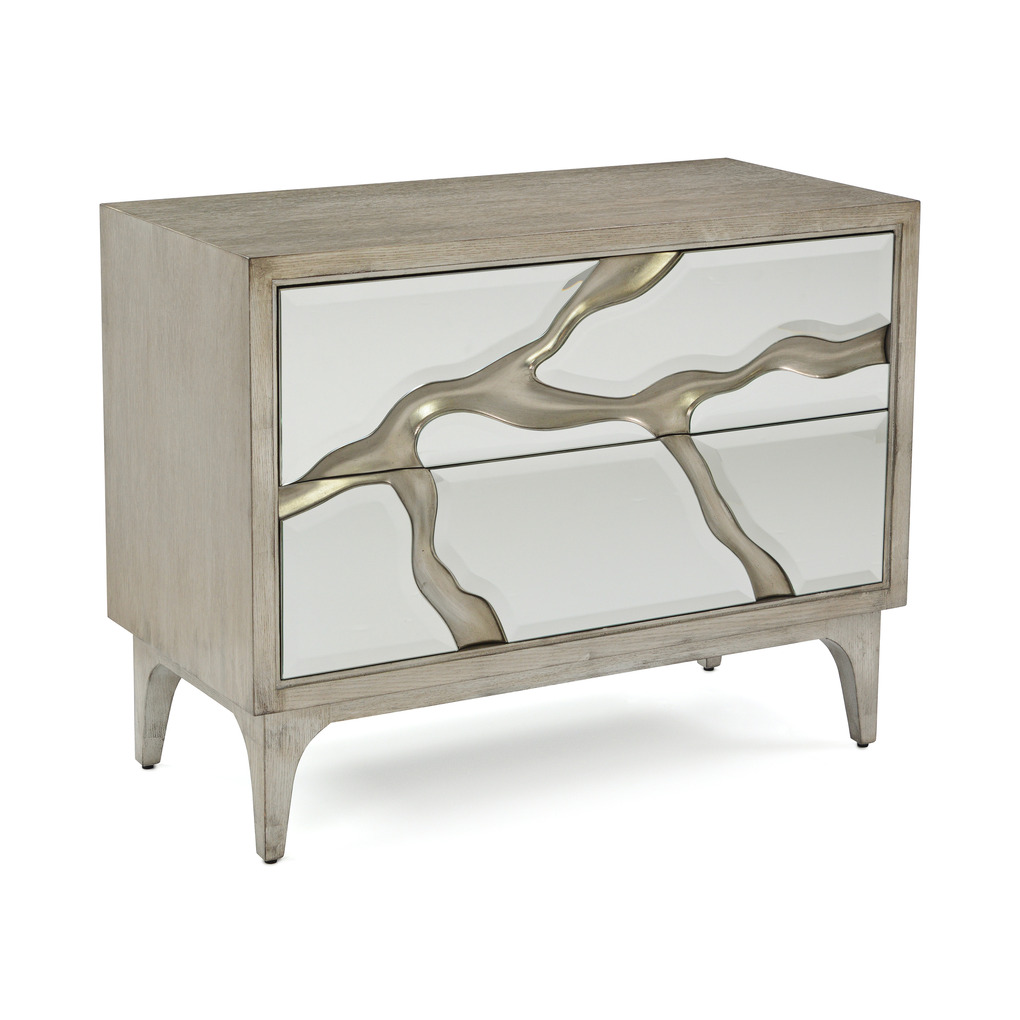 REVNE SILVER NIGHT TABLE REVNE SILVER NIGHT TABLE