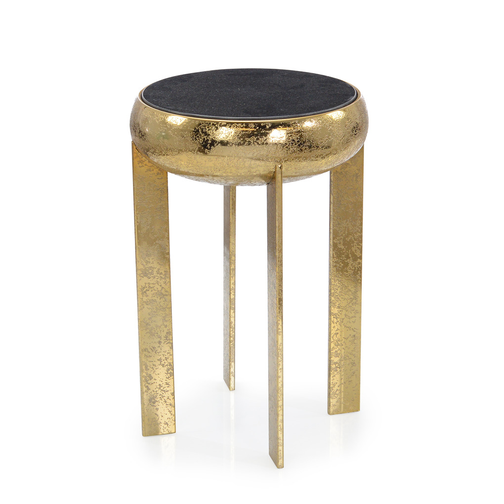 ANNULA SIDE TABLE, BLACK MARBLE ANNULA SIDE TABLE, BLACK MARBLE
