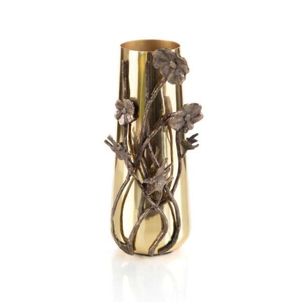 BRASS POPPY VASE
